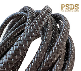  Oval Braided Leather Cord